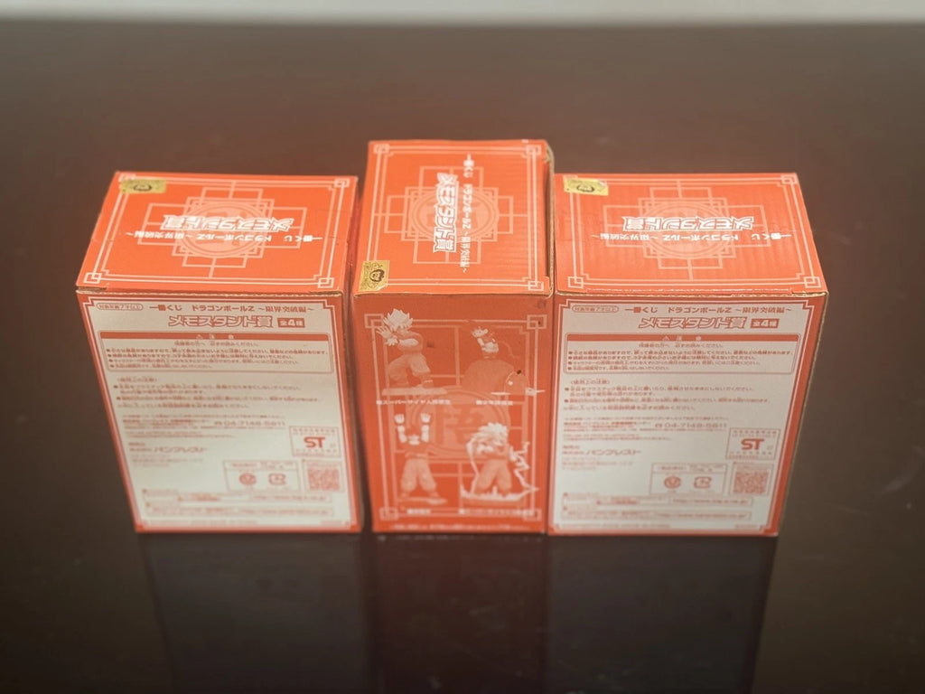 Dragon Ball Z Goku Memo Stand Figure Set of 3 Kuji Prize Rare Japan Exclusive