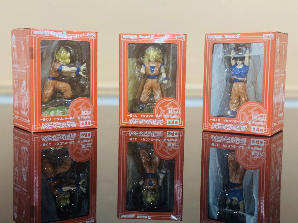 Dragon Ball Z Goku Memo Stand Figure Set of 3 Kuji Prize Rare Japan Exclusive