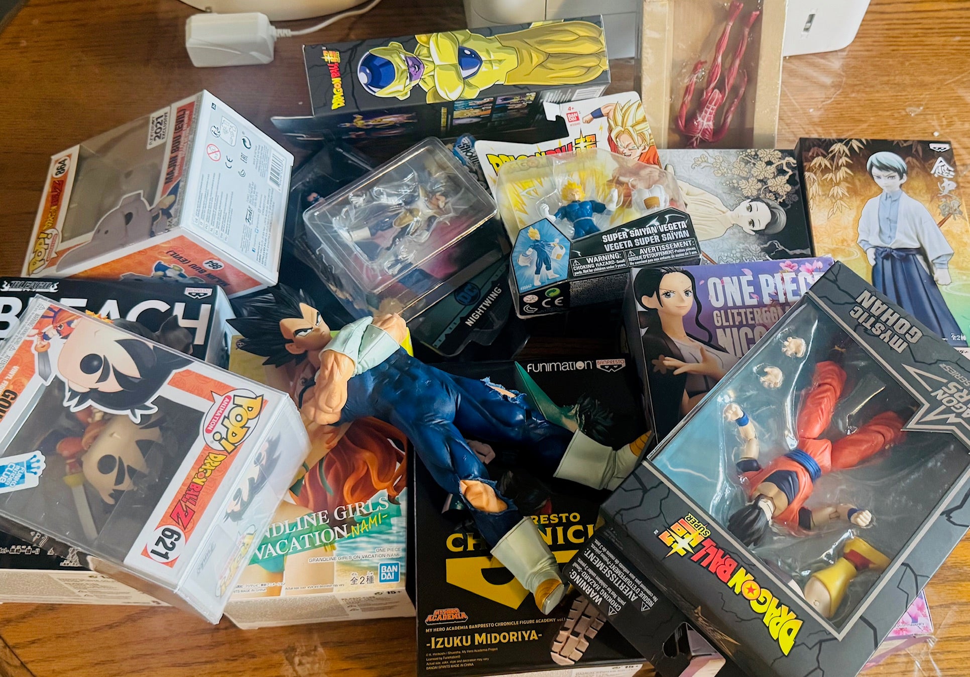 Assorted Mixed Anime Figure Bundle – DBZ, One Piece, Bleach, My Hero Academia, Funko POPs