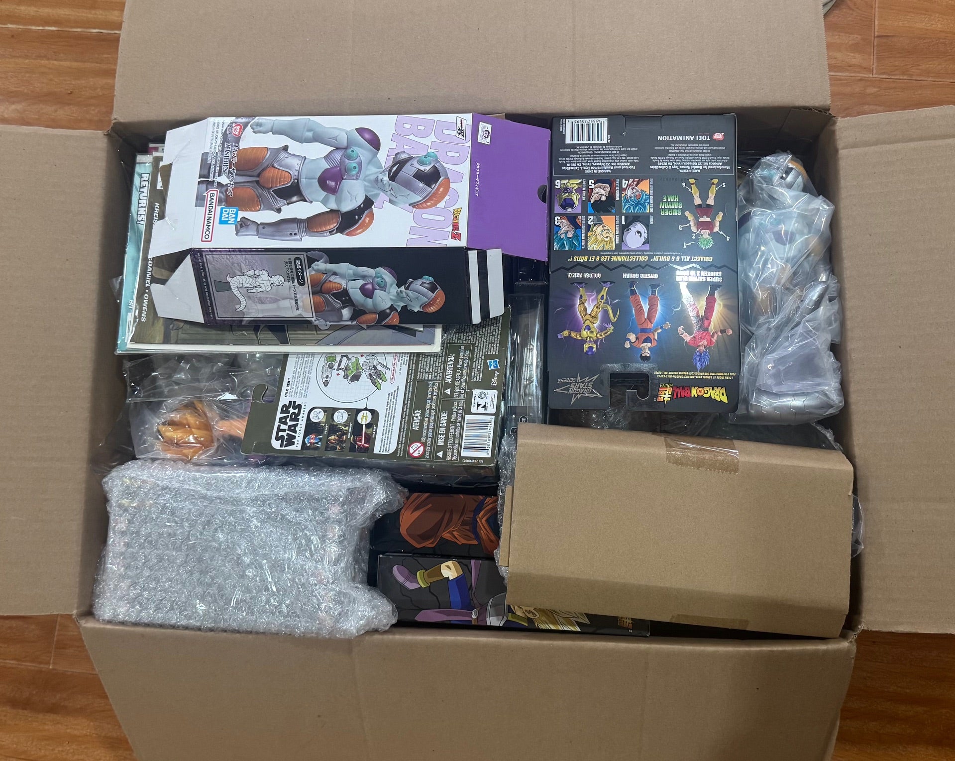 Assorted 27 Licensed Figure Mix Lot - Dragon Ball Z, Star Wars Bandai - Mixed Pre-Owned Figures