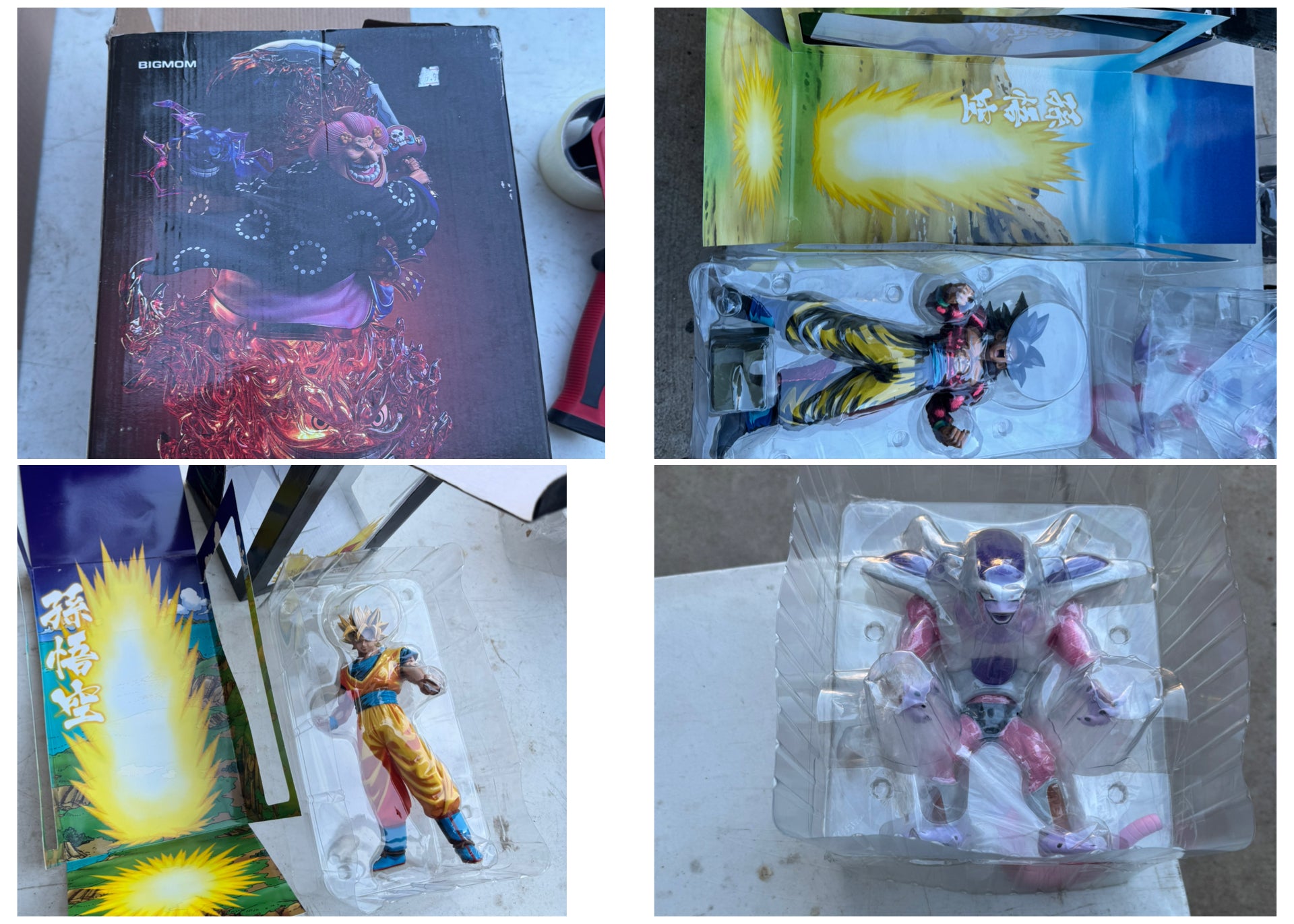 5PC Dragon Ball Z Anime Figure Lot Goku Frieza BIG MOM Open Box